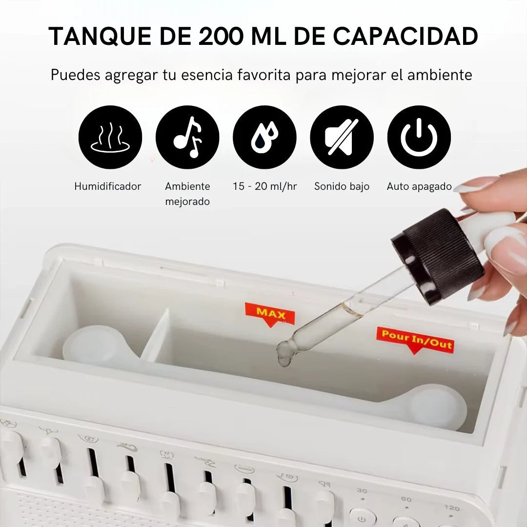 HUMIFICADOR 4 EN 1 CON SONIDOS DE NATURALEZA