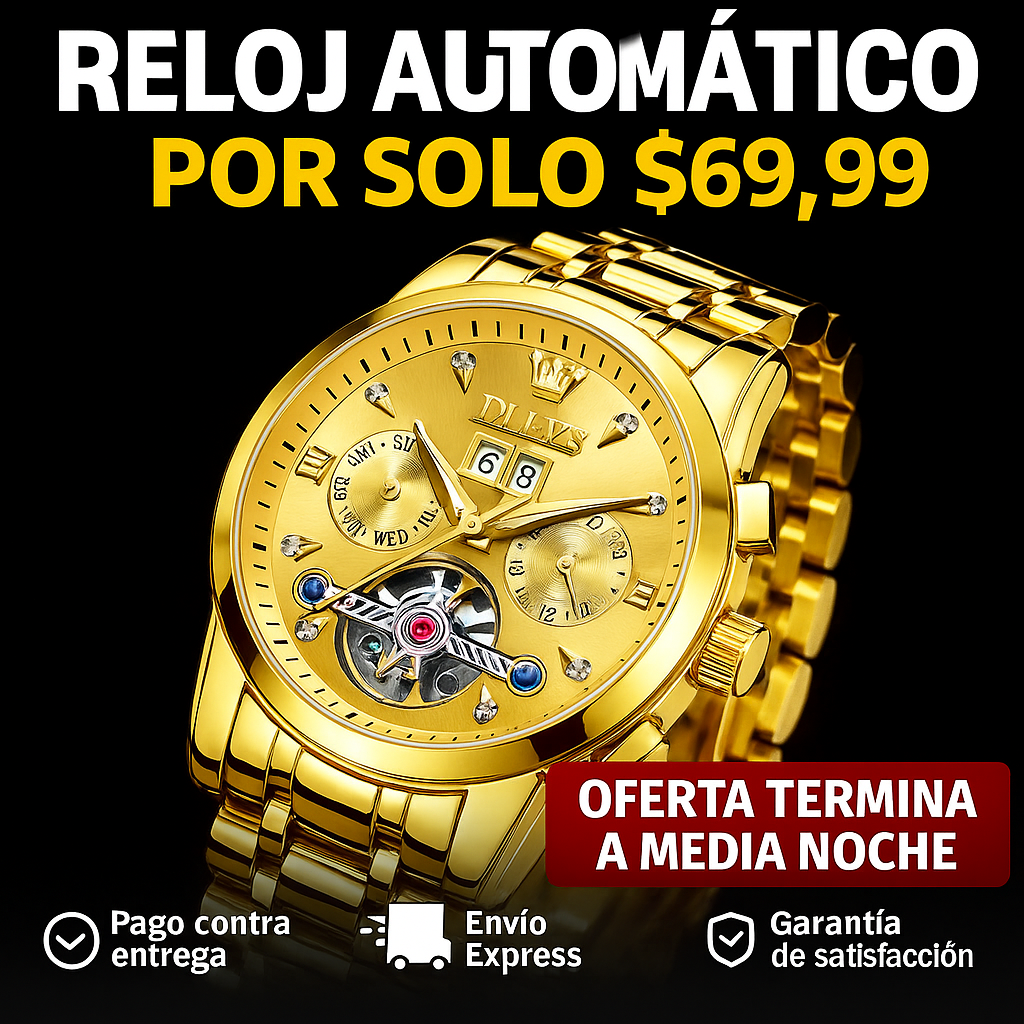RELOJ OLEVS AUTOMÁTICO - 60%OFF POR POCAS HORAS