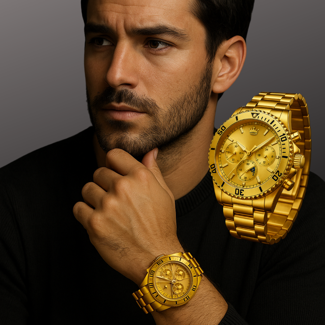 RELOJ OLEVS ORO LUXURY - LUNA DE ZAFIRO - 60%OFF POR POCAS HORAS