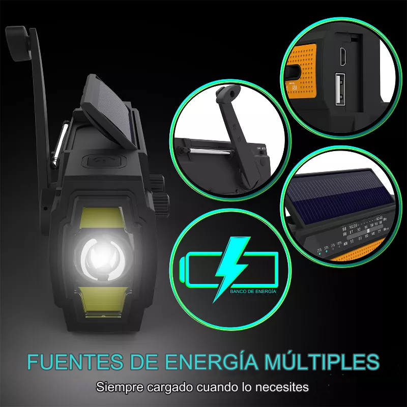 Linterna 6 en 1 | Radio Multifunción