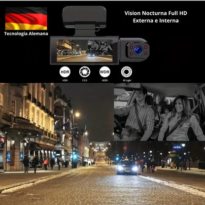 CÁMARA DE CARRO 1080P FULL HD DOBLE LENTE